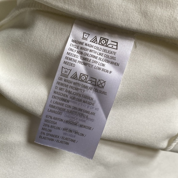 New womens off white Sz L tailored dress don/up business 1 button blazer jacket - Picture 10 of 10